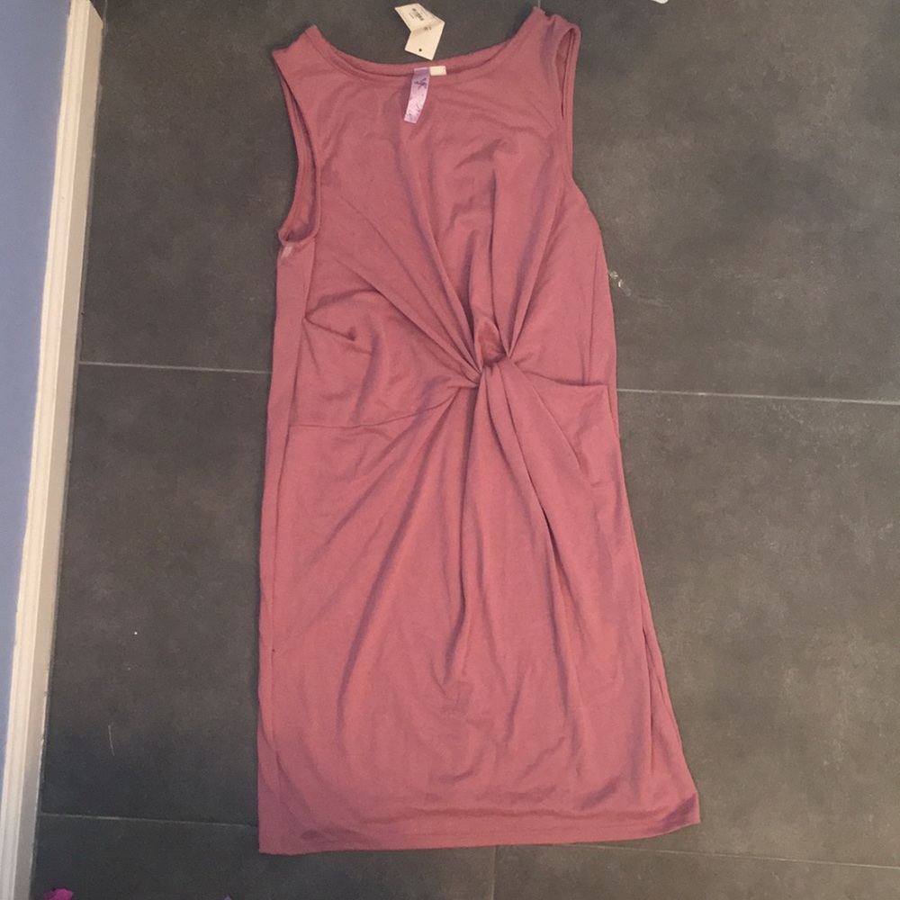 Pink twist tie dress